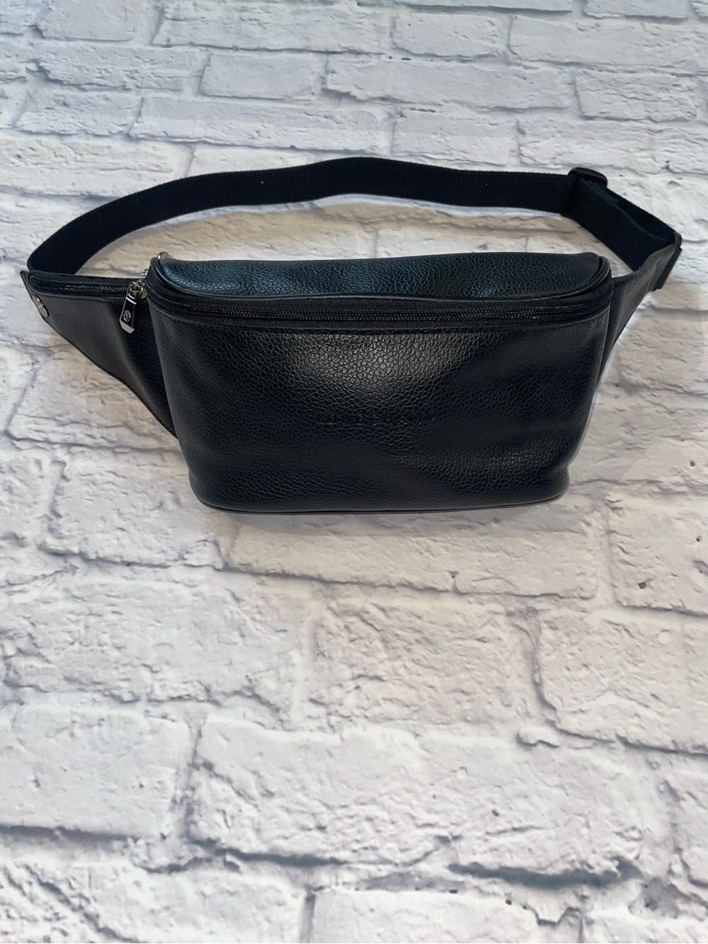 Longchamp Le Foulonne Belt Bag Pebbled Leather Color: Black